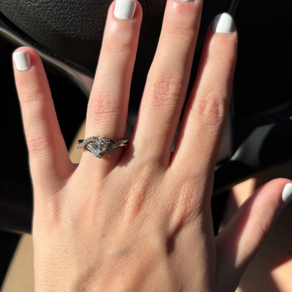 Sterling silver heart ring